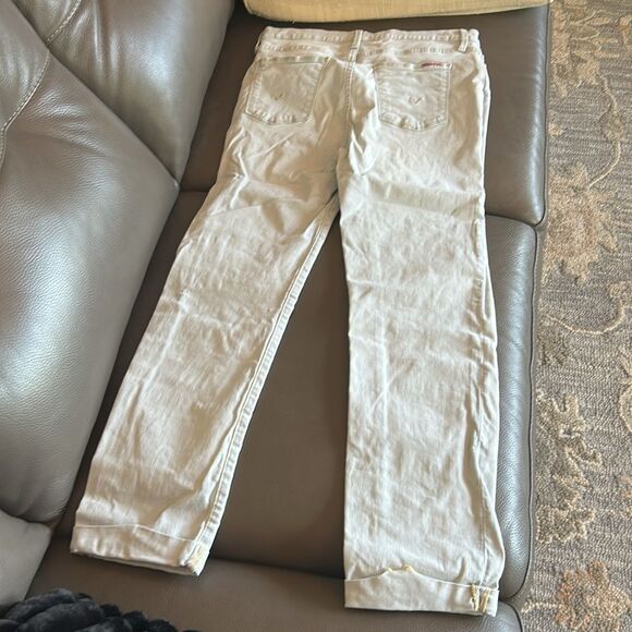 Hudson Blair Jeans Rolled Cuff Stretch Galaxy Light Blue Color Tan Stitch 29 - Picture 10 of 14